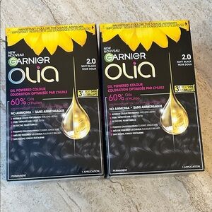 NEW 🆕 TWO Garnier Olia 2.0 Soft Black Hair Dye